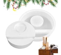 Tisc - Stampo per portacandele in silicone, a forma di candeliere, a doppia stella, realizzato a mano, antiaderente, accessorio fai da te per portacandele fai da te