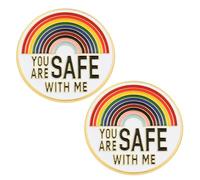TISCH 2 spille Pride Pin Badge smaltate Pride Ally Pin Gay Pride Pride Spille in metallo alla moda per medici infermieri personale di sicurezza accessori Lgbtq (B)