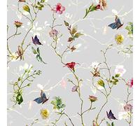Tischdeko Decorazioni da Tavolo, 20 Pezzi, tovaglioli con Fiori e Farfalle su Grigio