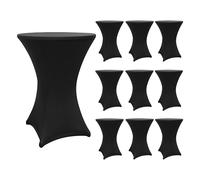 Tischhusse Tavolino Fodera 10er Set 80 85cm Nero Tischbezug Evento Ristorazione