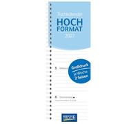 Tischkalender Hochformat Großdruck 2027: Bürokalender mit extra großen Zahlen im Hochformat 10,5 x 29,8 cm. 1 Woche 2 Seiten.
