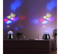 Tischlampe a Cuore Nera LED, 2 Pezzi, Proiezione, 12 V, IP20