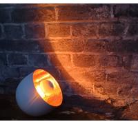 Tischlampe Zeya 20cm Tischleuchte Rotonda Bianco Oro Dekolampe E27 220V