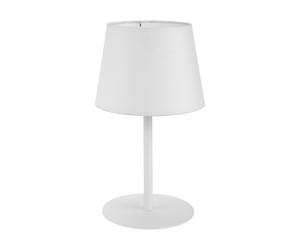 Tischleuchte Bianco E27 H36 CM Bauhaus Paralume Tessuto Comodino Lampada Letto