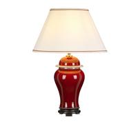 Tischleuchte Ceramica Rosso Écru Bianco E27 65 CM Alto Salotto Comodino Lampada
