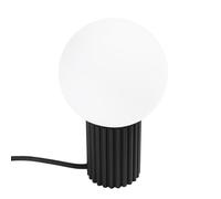 Tischleuchte Comodino Vetro Alluminio Nero 19 CM G9 Sfera da Tavolo Piccolo
