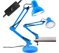 Tischleuchte E27 TOBI blau Lumiled + Halterung für Teller