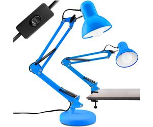 Tischleuchte E27 TOBI blau Lumiled + Halterung für Teller