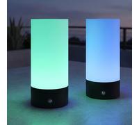 Tischleuchte Globo Touch Dimmer RGB LED 19 cm, Interno/Esterno, 2 Set