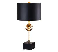 Tischleuchte Oro Nero Grande 75,7cm Alto E27 Tavolo Lampada Comodino Soggiorno