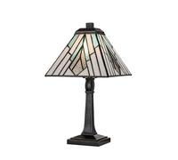 Tischleuchte Tavolo Buntglas Metallo Tiffany Stile 35 CM Alto E27 Soggiorno
