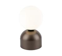 Tischleuchte Tavolo Schermo Palla Vetro Metallo Ø 12 CM H:21 CM Braun Bianco G9