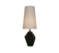 Tischleuchte Tessuto Schermo Resina E27 55,5 CM Wohnlich Comodino Lampada