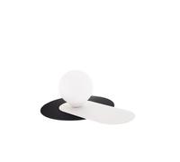 Tischleuchte Vetro Camera E27 22 CM Nero Bianco Comodino Lampada Blendarm