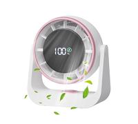 Tischventilator 18 8 x 9 6 x 21 2 cm - LED Display USB Akku Ventilatore, Ingombro | Wandmontierbarer Desktop Ventilator Schlafzimmer Wohnzimmer Küche Badezimmer Büro Studentenwohnheim Leise Luftzirku