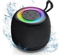 Tisco Cassa Bluetooth Portatile Mini, Speaker Wireless con Bluetooth 5.3, 24H di Autonomia, Suono Surround 360°, Impermeabile, Luci RGB, TWS/SD, Ideale per Feste/Viaggi/Esterni (Nero)
