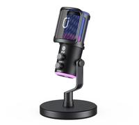 Tisco Gaming Microfono Dinamico, USB Microfono con Riduzione Rumore, Luce RGB, Muto One-Touch, Supporto Antiurto, Filtro Antipop, per PC/Mac/PS5/PS4, Streaming/Registrazione/Podcast