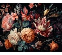 TISHIRON Dipingere con i numeri, per adulti, fai da te con i numeri, su tela, pittura acrilica con i numeri, con pennelli, tela regalo, 40 x 50 cm (senza cornice)