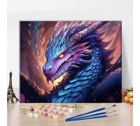 TISHIRON Kit per dipingere con i numeri, per adulti, principianti, aquilone, kit per dipingere con i numeri, su tela, fantasia fai da te, acrilico, pittura ad olio per la casa, 40 x 50 cm (senza