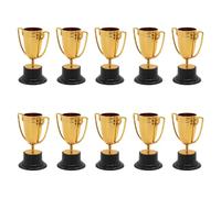 TISHITA 10 Pezzi Trofeo Premio Ricompensa Mini Coppe Trofeo Gioco in PP Robustezza Alta Realismo Adatto per Gare Feste Scuola Bambini Adulti, Colore Rame