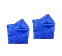 TISHITA 2 Pezzi Copriscarpe Pole Dance Protettori Scarpe Antigraffio Manicotti Suede Coperchi Protettivi Resistenti Adatti per Ballo Costume, Blu Xl