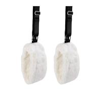TISHITA 2 Pezzi Pilates Straps Cinghie Ginnastica Morbide Peluche E Nylon Progettate per Stabilità E Supporto Adatte a Sport in Palestra alle, Bianco