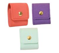 TISHITA 3 Pezzi Borsa Porta Gioielli da Viaggio Pochette Organizer Gioielli con Scomparti Multifunzione in Pelle PU Compatta Pieghevole con Fibbia Adatta per, Arancione Viola Verde