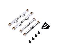 TISHITA 4 Pezzi Tirante Auto Giocattolo Set Collegamento Regolabile Componenti Metallo Solido Installazione Semplice Adatto per Accessori Veicoli Telecomandat, Argento