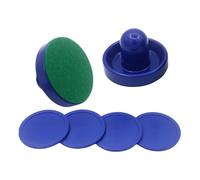 TISHITA 8 Pezzi Air Hockey Pusher con Manici Ergonomici E Pucks Rotondi Slider di Ricambio E Paddle per Tavolo Materiali PP Ecologici Adatti a Bambini E Adult, Blu, 5.8 Cm