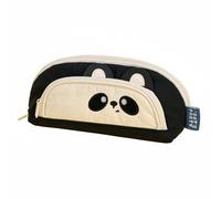 TISHITA Astuccio Raccoon Astuccio Portapenne Borsetta Organizer con Capacità per Righello 20cm E Piccoli Accessori Tela Resistente E Facile da Pulire Adatto, Nero+Bianco, Panda