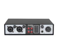 TISHITA Audio Interfaccia Dispositivo Scheda Audio Mixer USB Registratore Console con Ingressi Mic Linea Controllo Manopole Uscita Cuffie in Metallo Adatto per Podcast