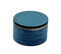 TISHITA Billiard Cue Tip Punta Biliardo Multi-layer Accessorio Rotazione Accuratezza PU Pelle Durevole Protezione Ferrule Adatto per Giochi Biliardo Sala Privata Club Sociale Pratica, Blu Foschia