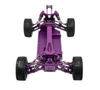 TISHITA Car Frame Telaio Metallo Auto RC Chassis Stabile Ammortizzatori Integrati Montaggio Completo Ideale per Modifiche Adatto per Divertimento su Terreni Difficili, Viola