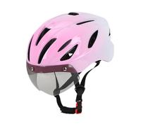 TISHITA Casco da Bicicletta, Comodamente Regolabile, con Calotta in Policarbonato E Imbottitura Interna Antiurto E Traspirante. Facile da Trasportare, Ideale, Rosa