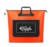 TISHITA Contenitore Attrezzatura Pesca Borsa Multiuso EVA Resistente Pieghevole Impermeabile Spazio Organizzato Accessori Adatto per Garage Campeggio Barca, Arancione, 42