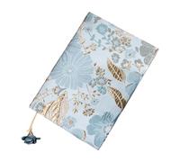 TISHITA Copertina per Libri Custodia Protettiva Rivestimento per Quaderni Fodera per in Morbido Tessuto Lavabile con Elegante Motivo Floreale Adatta Pe, Blu