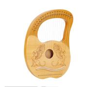 TISHITA Corde Strumento Musicale custica Lyra Cornice 19 Corde con Corpo Cavo E Cornice Arcuata Adatta per Rilassante Ensemble, Arpa Lira A 19 Corde, Tipo A Scatola, Con Motivo Dea Greca