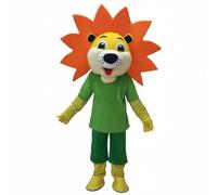 TISHITA Costume Leone Set Personaggio Completo Testa Ventilata Tuta Soffice Coordinata Coperture Coinvolgente Adatto per Marketing Inaugurali Volantinaggio, 150-174cm, Leone G
