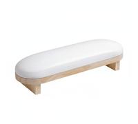 TISHITA Cuscino per Manicure Poggiabraccio Supporto Braccio Cuscinetto Memory Foam Base Legno Antiscivolo Superficie PU Impermeabile Igienico Pulizia Rapida, Beige, Poggiapolso In Legno