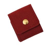 TISHITA Custodia Gioielli Viaggio Astuccio Portatile Arrotolabile Multifunzione con Bottoni Organizer Compatto in Pelle Microfibra Perfetto per Anelli Collane, Rosso