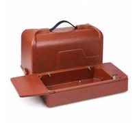 TISHITA Custodia Macchina da Cucire Valigetta Scatola Alloggiamento con Base Stabilizzata Maniglia per Trasporto Protezione Durante Stoccaggio Materiale Legno, Scatola in PVC color caffè
