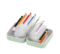 TISHITA Custodia Portapillole Impermeabile Organizzatore Farmaci Contenitore Compresse Astuccio Pillole con Cerniera Materiale Pu E Scomparti Rimovibili, Array, Verde, 14 Sacchetti