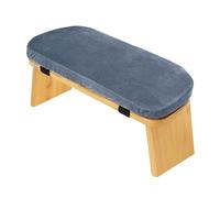TISHITA Da Meditazione Inginocchiatoio in Legno Sedia Portatile da con Supporto Stabile per Postura Equilibrata Adatto a Meditazione Guidata, Grigio Blu