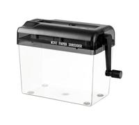 TISHITA Distruggidocumenti Mini Distruttore Portatile Taglierina per Documenti Tritacarte a Mano Realizzato in Materiale PP Durevole Adatto per La Casa, nero
