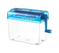 TISHITA Distruggidocumenti Mini Distruttore Portatile Taglierina per Documenti Tritacarte a Mano Realizzato in Materiale PP Durevole Adatto per La Casa, blu