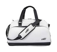 TISHITA Duffel Tote Borsone Palestra Donna Uomo Borsa Viaggio Weekender Impermeabile con Scomparto Scarpe Tracolla Regolabile in Pelle PU Adatto per Sport Via, Bianco