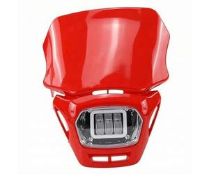 TISHITA Fanale Anteriore LED con Paratia periore Rinforzata E Lente Trasparente Impatto Resistente per cicletta Elettrica Adatta per Percorsi Sterrati E Notturni, Rosso