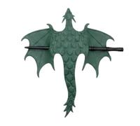 TISHITA Fermacapelli in Pelle Sintetica a Drago Morbido Al T Fermacapelli a Forma di Drago Robusto per Cosplay, Acconciature Quotidiane, Verde