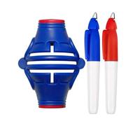 TISHITA Golf Putting Aid Strumento Allineamento Putt Marcatore Palla Guida Linea Accessorio Allenamento Pennarelli Inclusi Linee Spesse Ben Visibili Sulla, Blu E Rosso Con 2 Penne