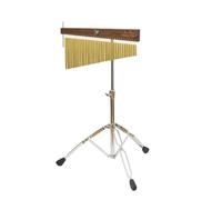 TISHITA Handheld Wind Chime Carillon a Stecca Campanelli a Barre Strumento a Percussione Barra Singola in con 36 Tubi in Metallo Dorato con Supporto in